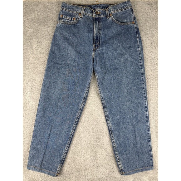 VTG Levis 550 Jeans Mens 34x30 Blue Relaxed Fit Tapered Leg Denim USA 90s READs - Picture 2 of 11